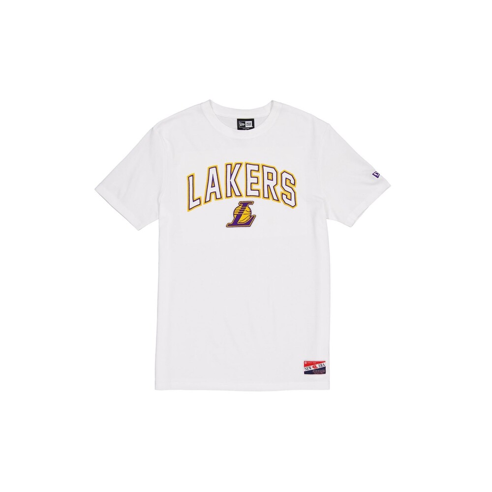 New Era Los Angeles Lakers Throwback White T-Shirt - Size S
